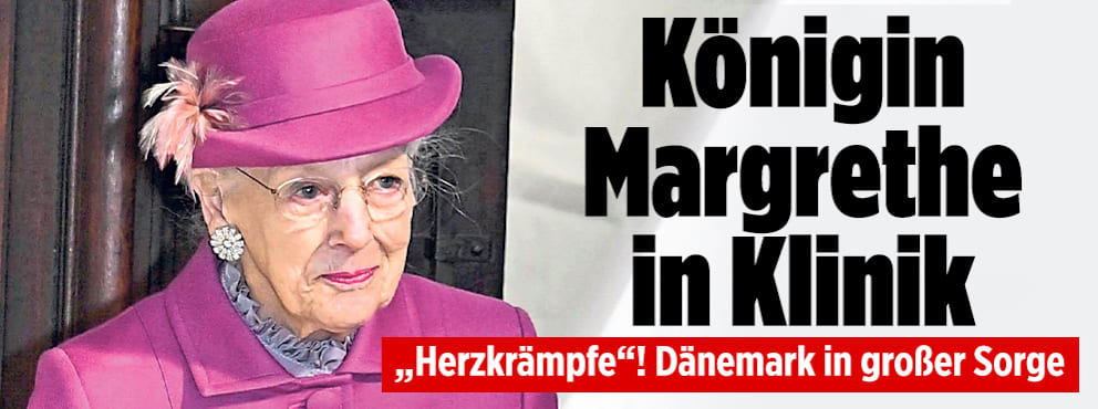 Königin Margrethe von Dänemark im Krankenhaus