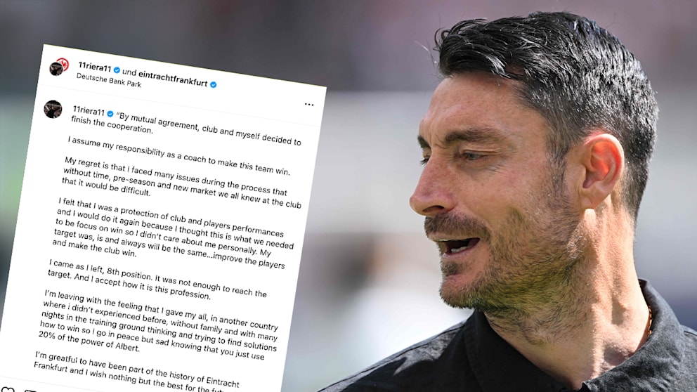 Riera äußert Kritik an Frankfurt via Instagram