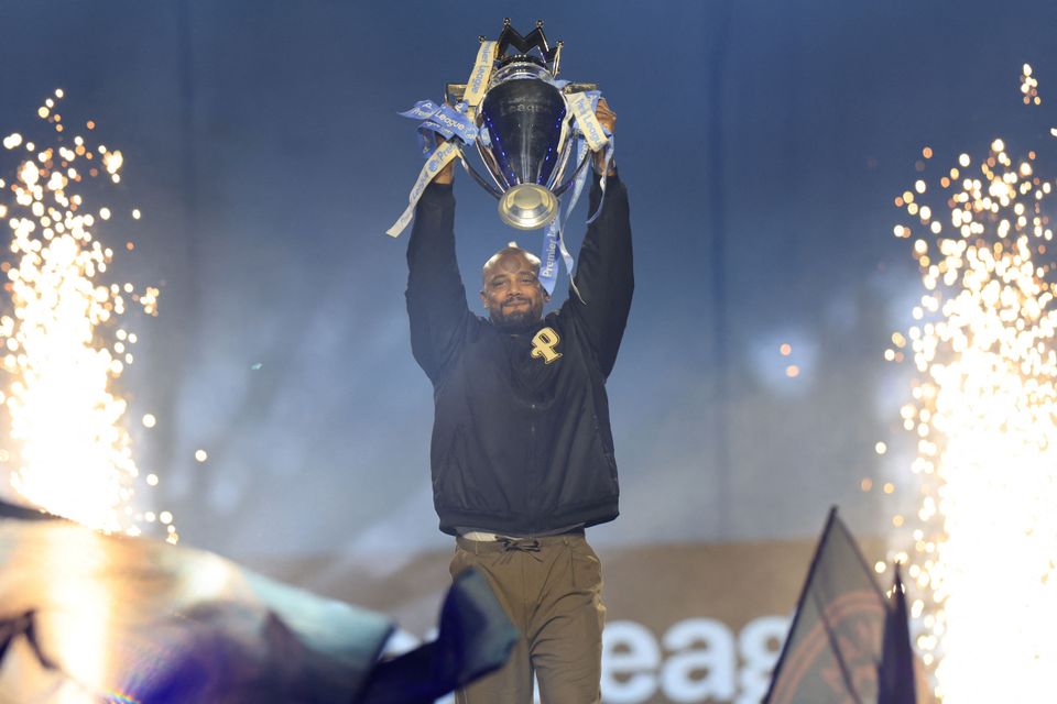 Vincent Kompany bei Guardiolas Abschiedsfeier in Manchester