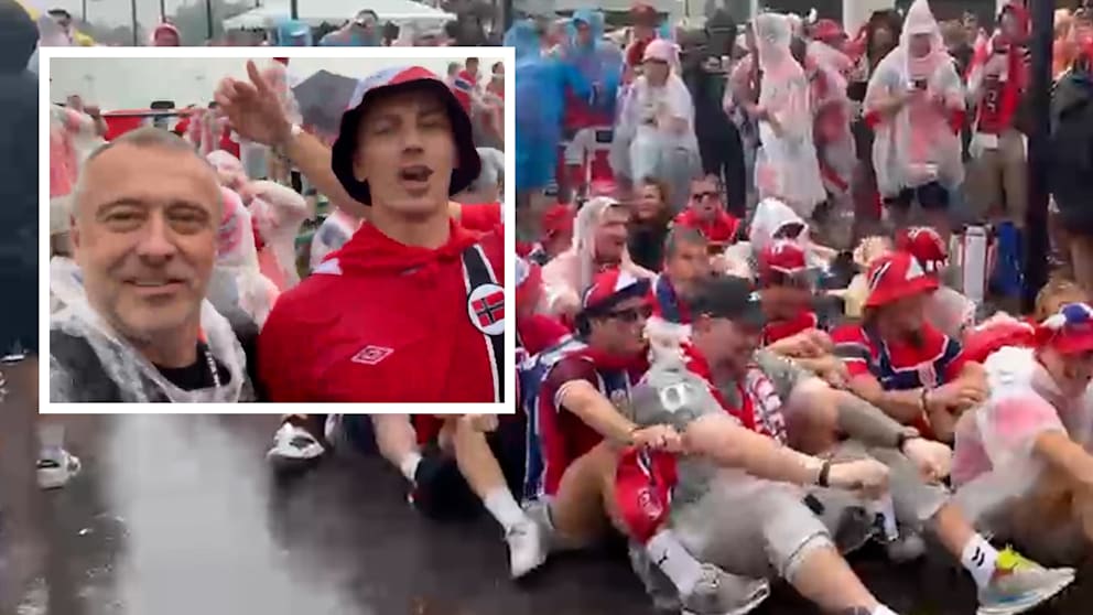 Rudern im Regen: Norwegen-Fans feiern mit BILD-Reporter