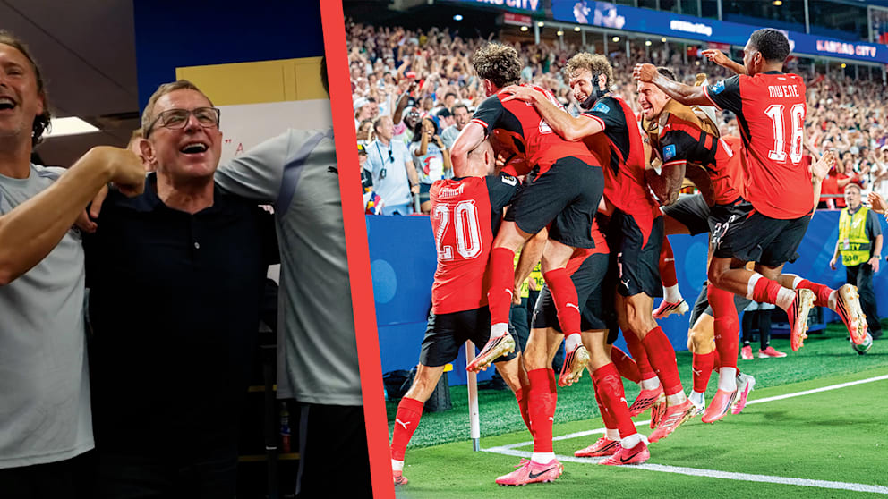 Österreichs Kabinenparty nach spannendem WM-Spiel
