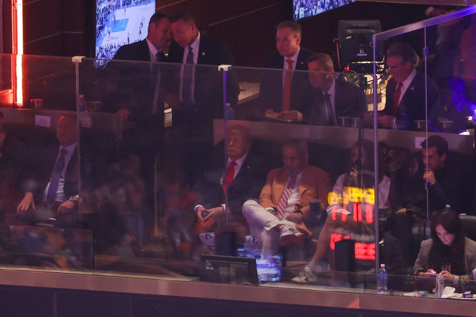 Donald Trump bei NBA-Playoff-Spiel im Madison Square Garden