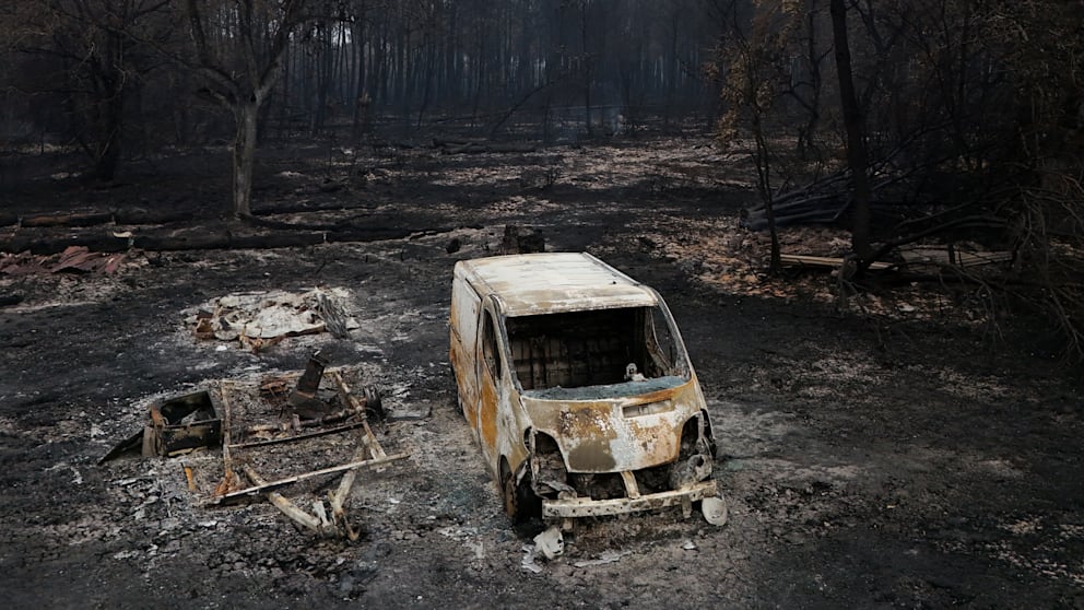 Waldbrand in Frankreich: Drohnenbilder illustrieren Zerstörung