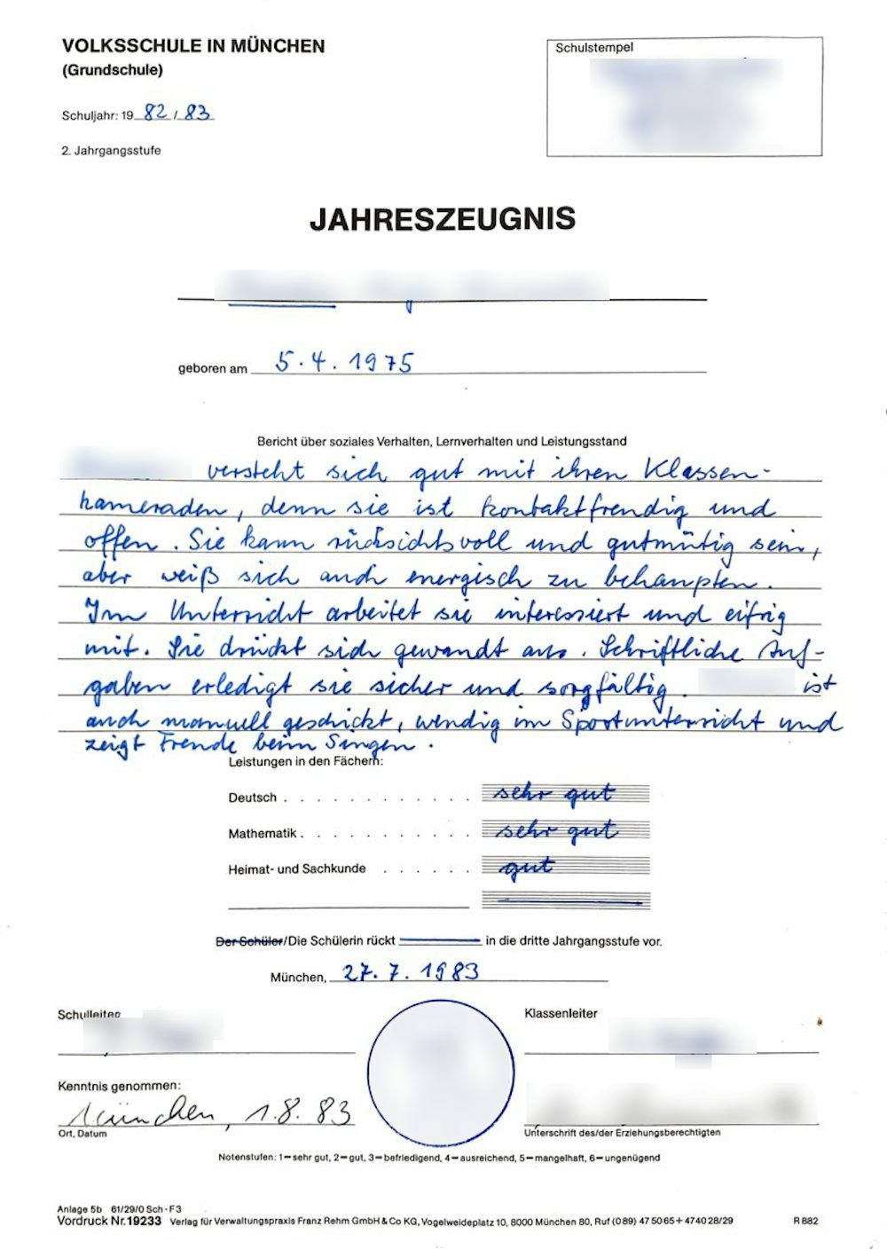 Der Wandel der Schulzeugnisse im Lauf der Zeit