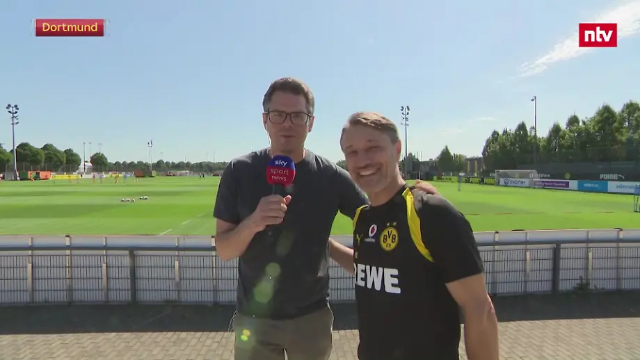 Ein außergewöhnlicher Moment während des BVB-Trainings