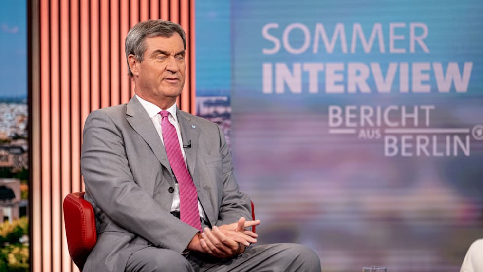 Markus Söder im ARD-Sommerinterview über Friedrich Merz