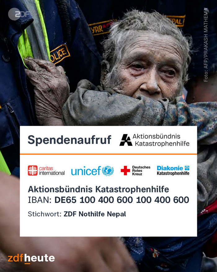 Rettungseinsätze nach Sturzflut im Grenzgebiet von Nepal und Tibet
