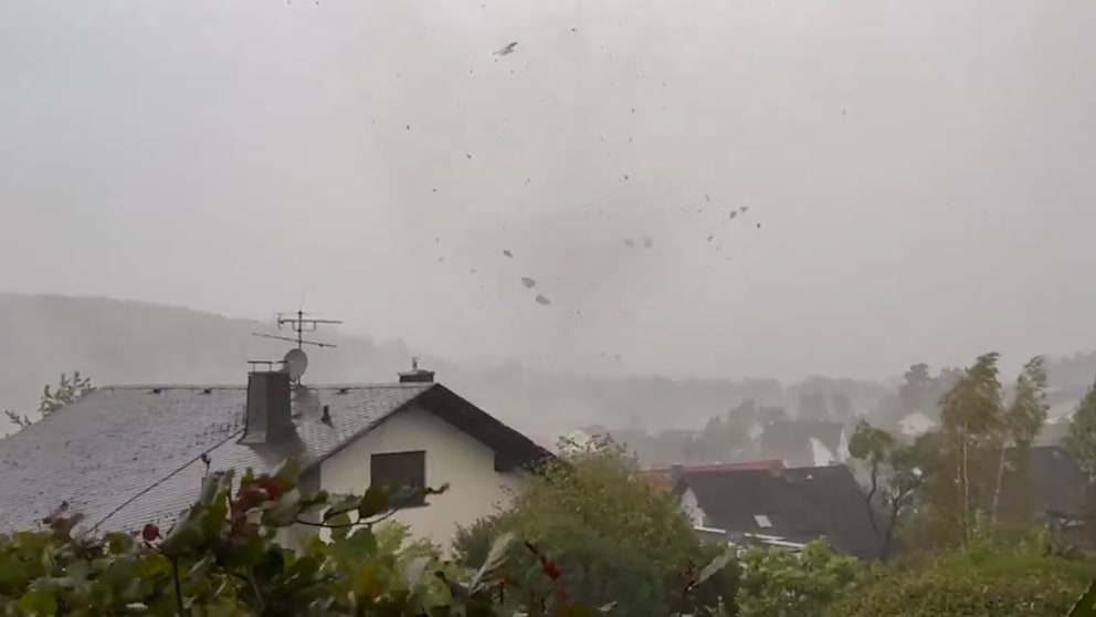 Heftige Unwetter richten Schäden in Deutschland an
