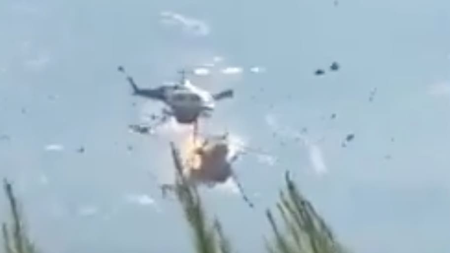 Hubschrauber-Kollision bei Waldbrandbekämpfung in Griechenland