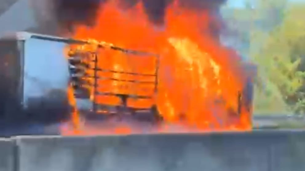 Lkw-Brand auf der A5 verursacht Stau