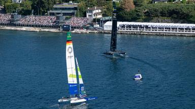 Team Germany kämpft mit schwierigen Bedingungen beim SailGP in Genf
