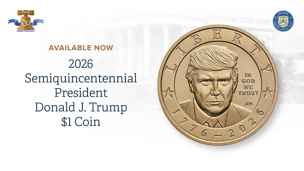 Goldener Trump-Dollar zum Jubiläum der USA