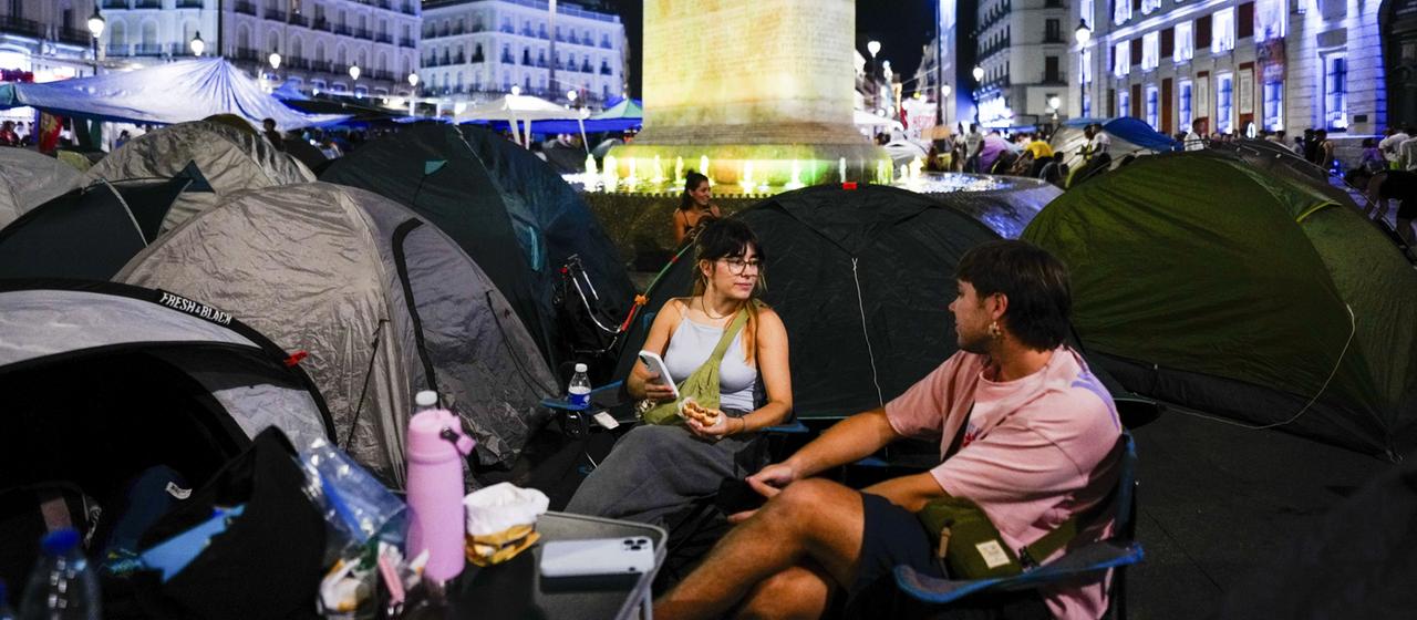 Protest gegen Wohnungskrise in Madrid: Tausende demonstrieren