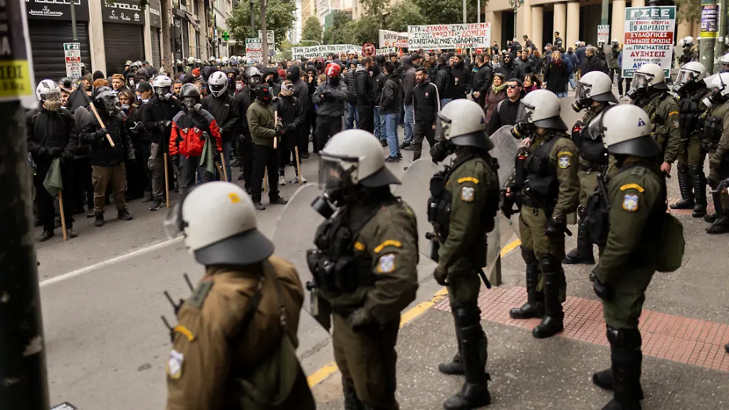 Proteste und Polizeieinsatz in Griechenland