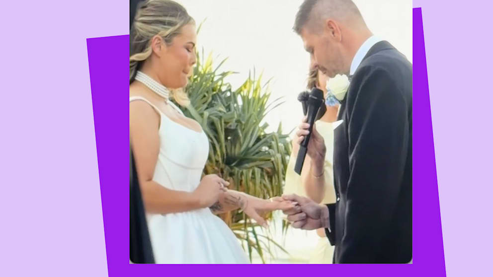 Peinlicher Hochzeitsmoment: Versprecher des Bräutigams sorgt für Lacher