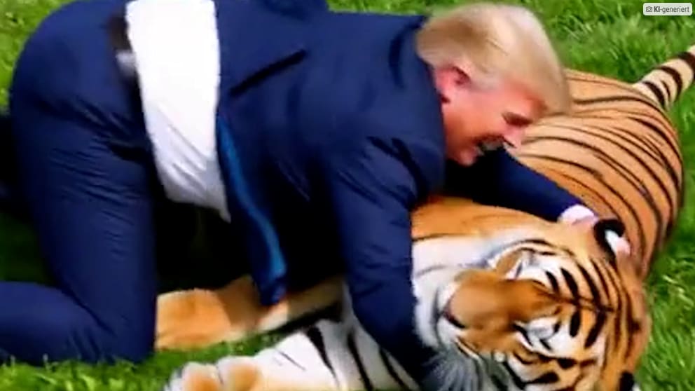 Trump und der Tiger: Kontroverse um geteilte Videos